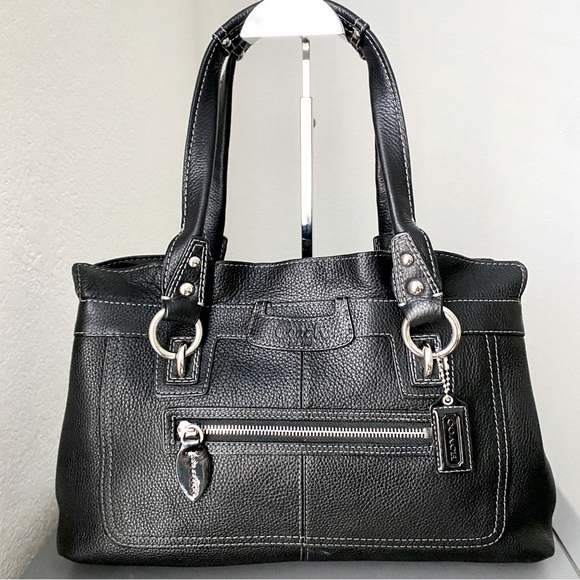 Coach Handbags - Coach Penelope Black Leather Shoulder Bag